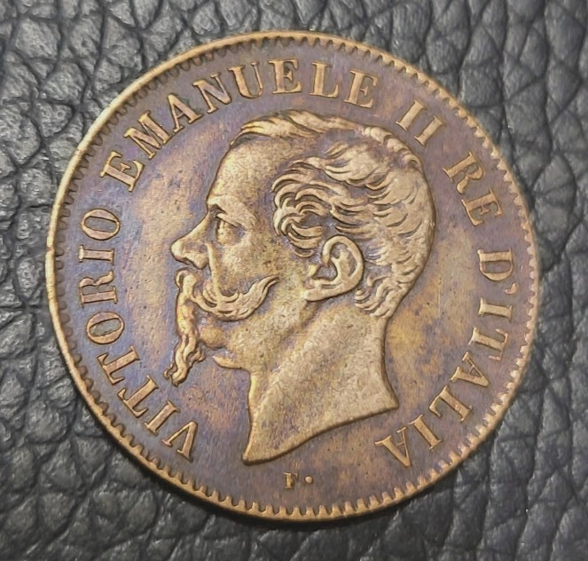 1867 Italy 2 Centesimi Coin