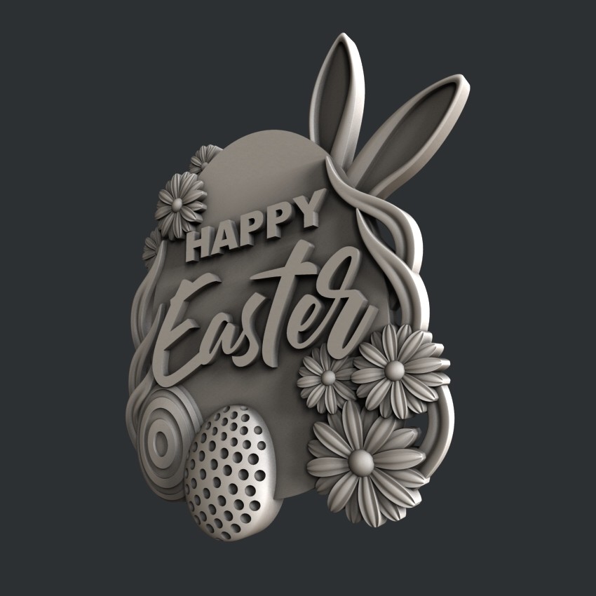 3d STL models for CNC, Artcam, Aspire, relief Easter