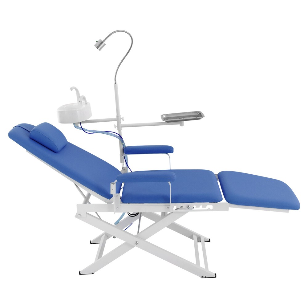 Mobile Portable Dental Folding Chair Unit With Exam Operating Lamp US