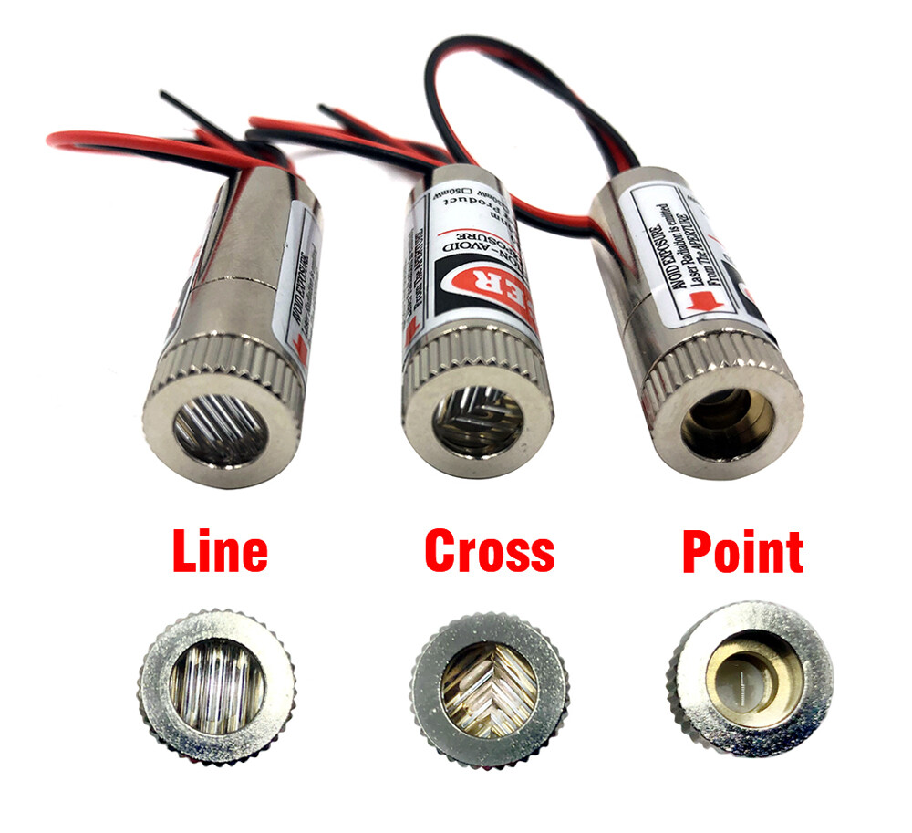 Focusable DIY 5mW 650nm Red Cross Line Laser Module Adjustable Focus laser Head