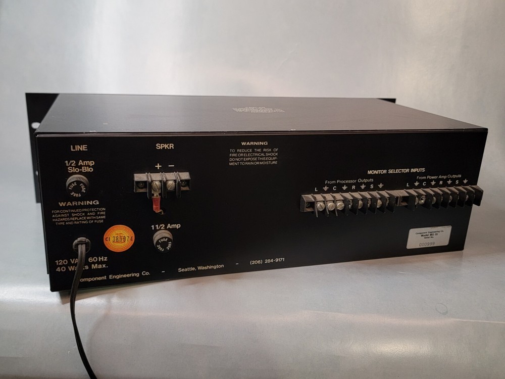 Component Engineering MS-55 Booth Monitor Amplifier Rack Mount AV Retro