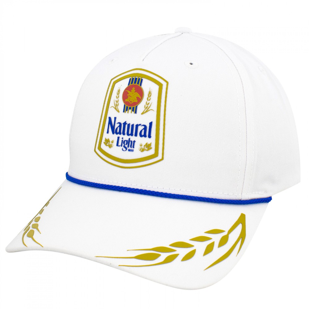 Natural Light Golden Laurels Rope Golfer Hat White