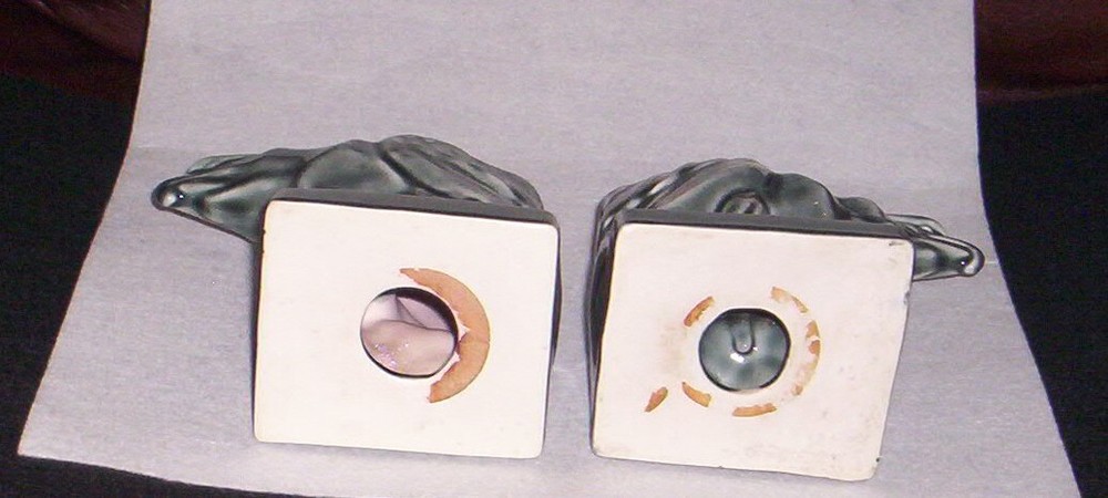 Vintage WRISLEY'S BATH SALTS Pottery EAGLE BOOKENDS
