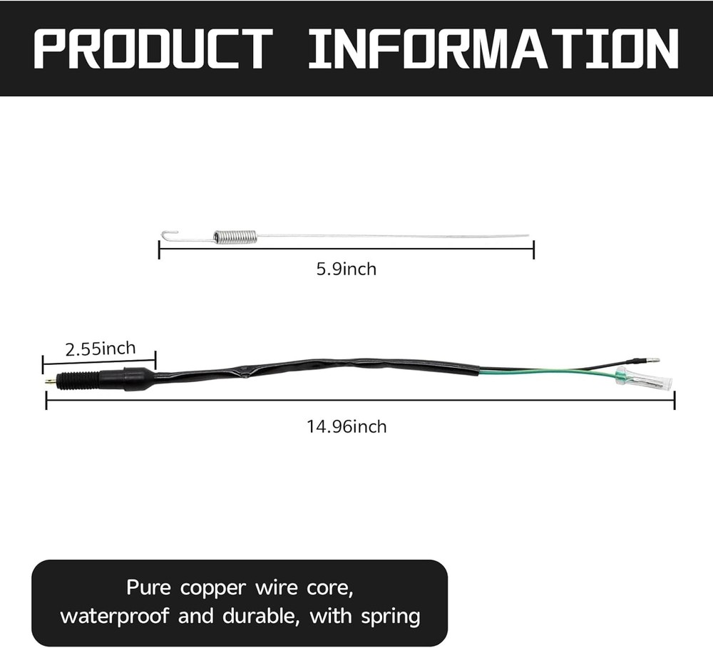 Rear Foot Brake Switch Cable, Pure Copper Core Waterproof Tail Light Switch Cabl