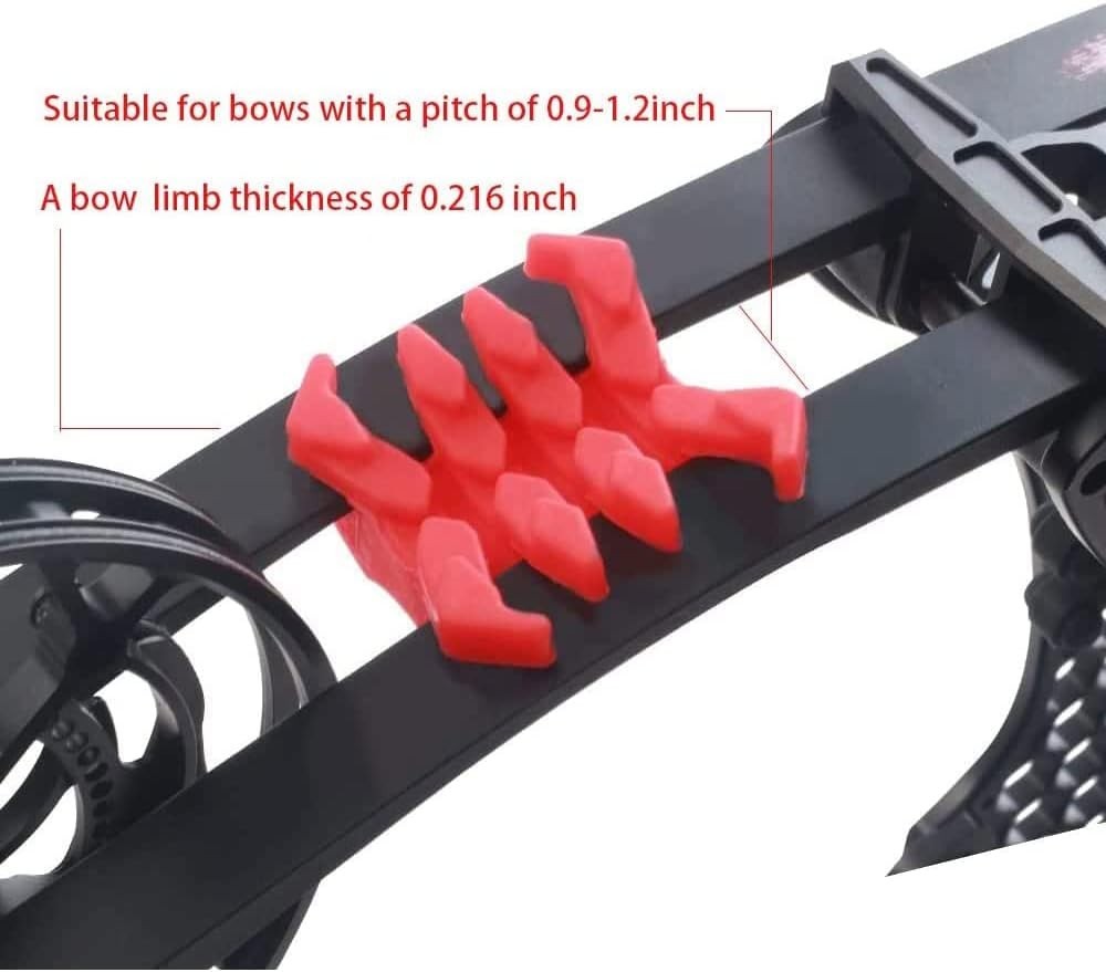 Bow Limb Dampeners for Compound Bow Crossbow Limb Dampeners Archery Split Red