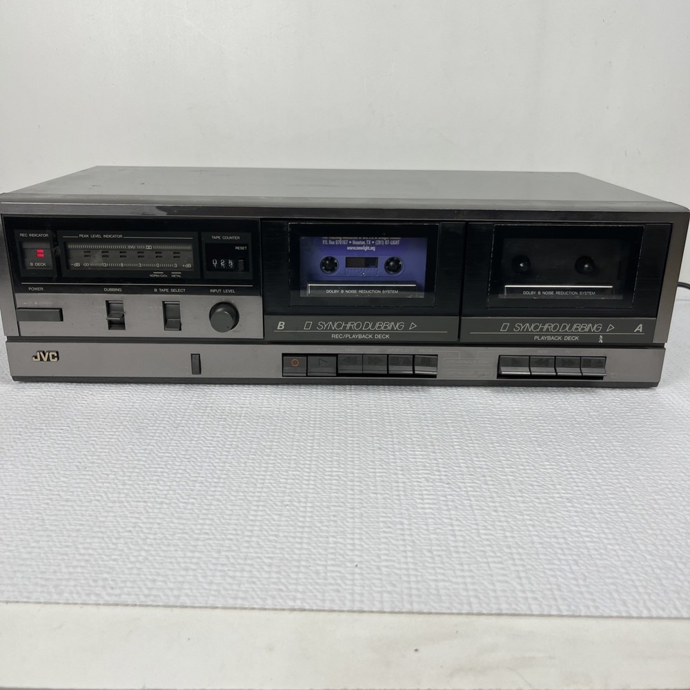 JVC TD-W53 Stereo Dual Deck Cassette Player - READ