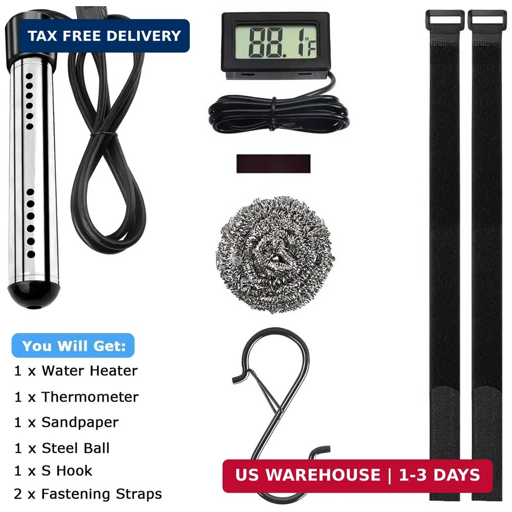 Pool Water Heater above Ground, 2000W Portable Thermostat Auto Shutoff Pool Heat