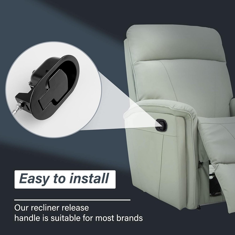 Metal Recliner Handle Replacement, Universal Manual Pull Cable 38" Total Length