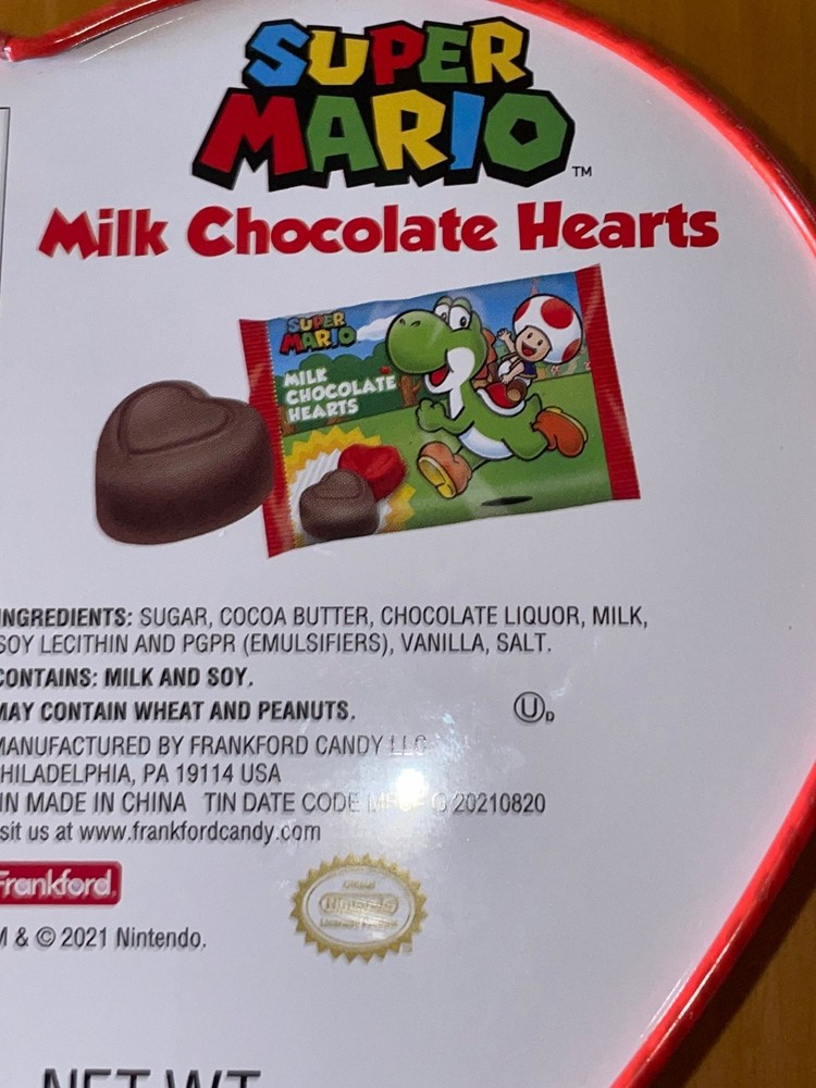 Super Mario Valentines Candy Heart Box (Box Only) No Candy!