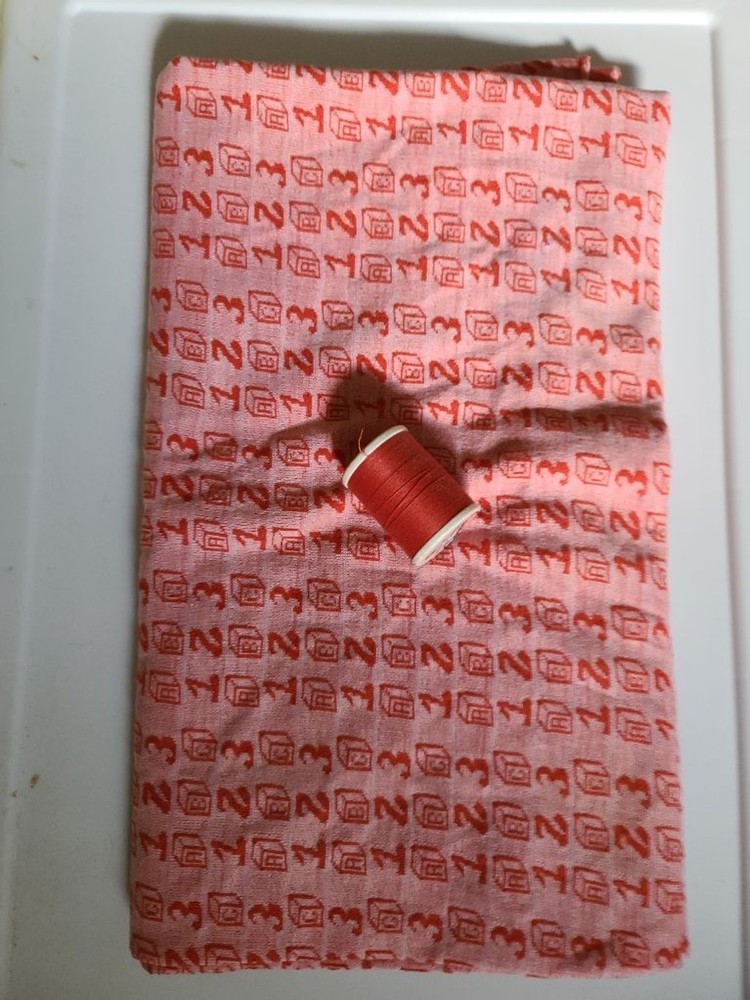 Vintage Knit Tubular Fabric with Thread