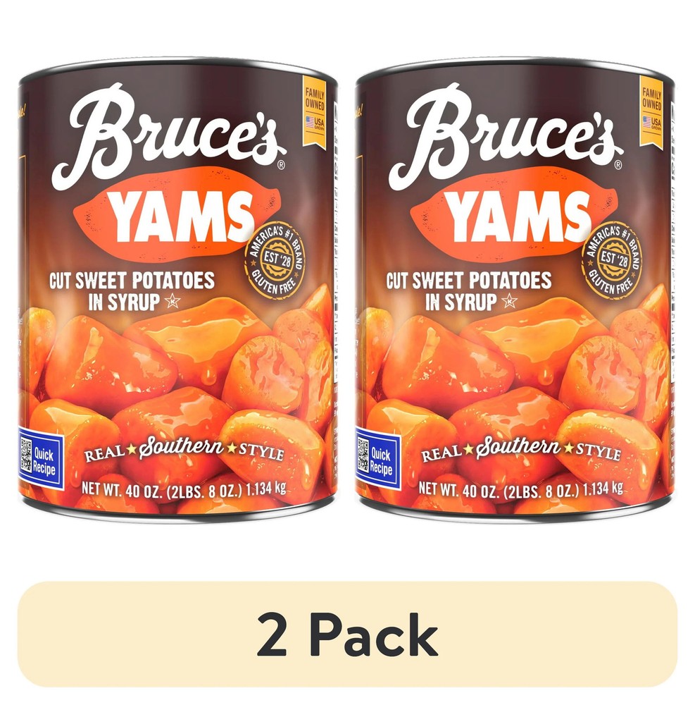 2 Pack 40 oz Canned Sweet Potatoes in Syrup