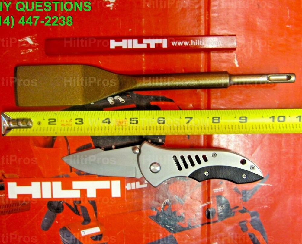HILTI NARROW BENT FLAT CHISEL/SCRAPER TE-CP, 1-1/2" X 10", L@@K, FAST SHIP