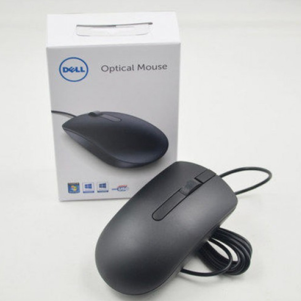 BRAND NEW GENUINE DELL Mouse Wired USB MS116 BLACK