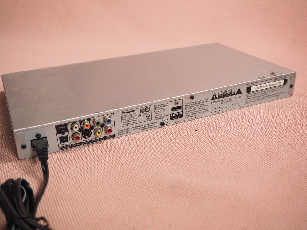 Panasonic DVD/CD player Dolby digital HDMI DVD-S52 Tested Working
