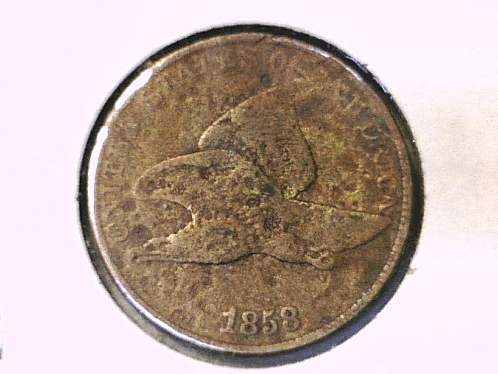 1858 Flying Eagle Cent Genuine Raw Ungraded 01048