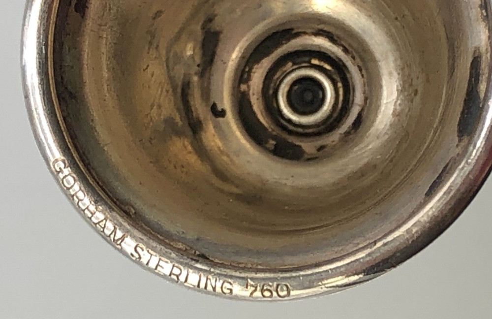 Gorham Sterling Silver and Wood handle Candle Snuffer 9.75"