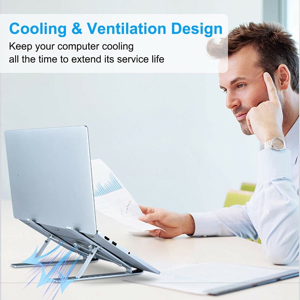 Portable Laptop Notebook Ipad Computer Multi-Angle Adjustable Foldable Stand