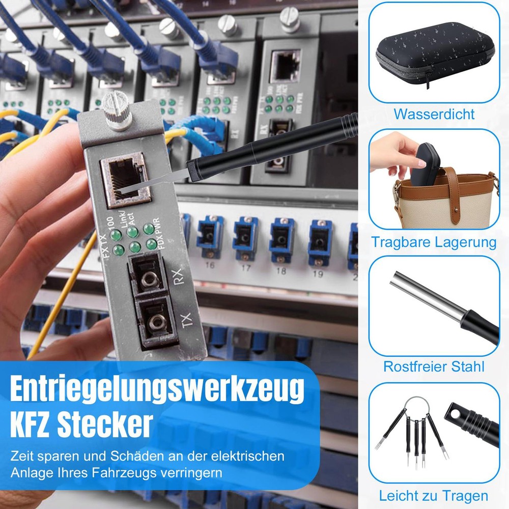 30Pcs Terminal Pin Removal Tool Kit Extractor Electrical Wire Connector Release