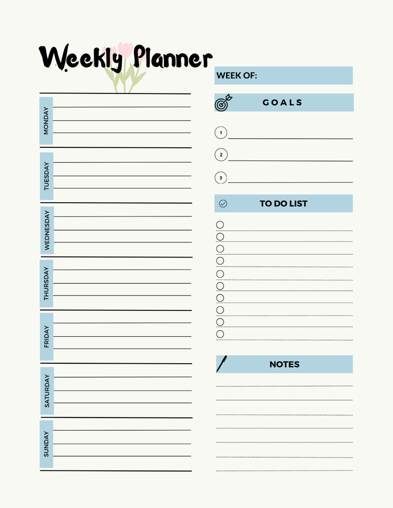 Digital Planner | Daily, Weekly, Work Goodnotes iPad Planner Digital Journal Pdf