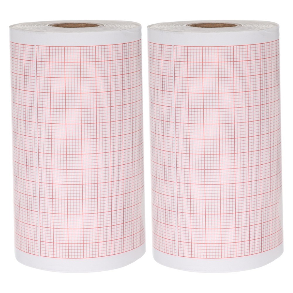 2 Rolls Blank Graph Sheets: Paper Refill For Chart - Blank
