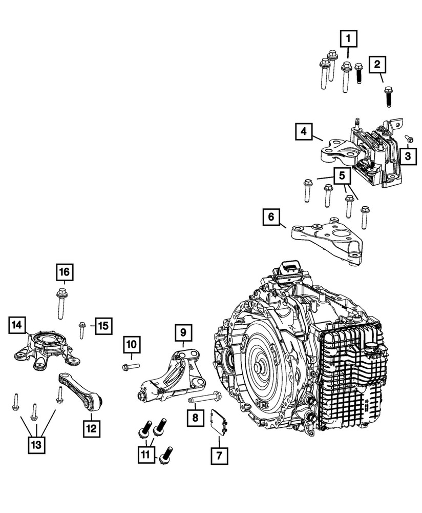 Genuine Mopar Transmission Mount Isolator 68224742AD