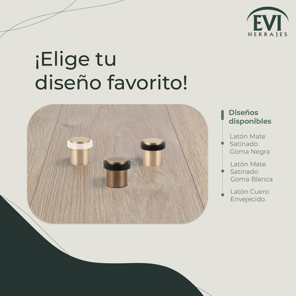 Door Stop | Silicone Shock Absorber | Made of Brass | Threaded Base | Include...