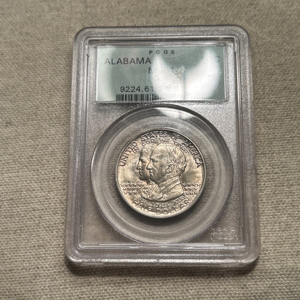 Alabama Commemorative Silver Half Dollar 1921 MS61 Old Green Holder PCGS
