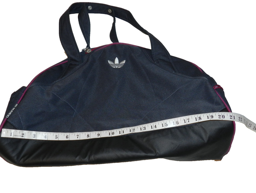 Adidas Gray /Cherry Duffel Gym Bag No Shoulder Strap
