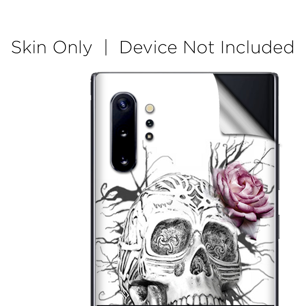 Skins Decal Wrap for Samsung Note 10 Plus Roses in Skull