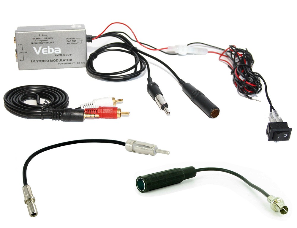 Jeep Grand Cherokee Compass AUX adaptor Veba Wired FM Modulator iPod iPhone MP3