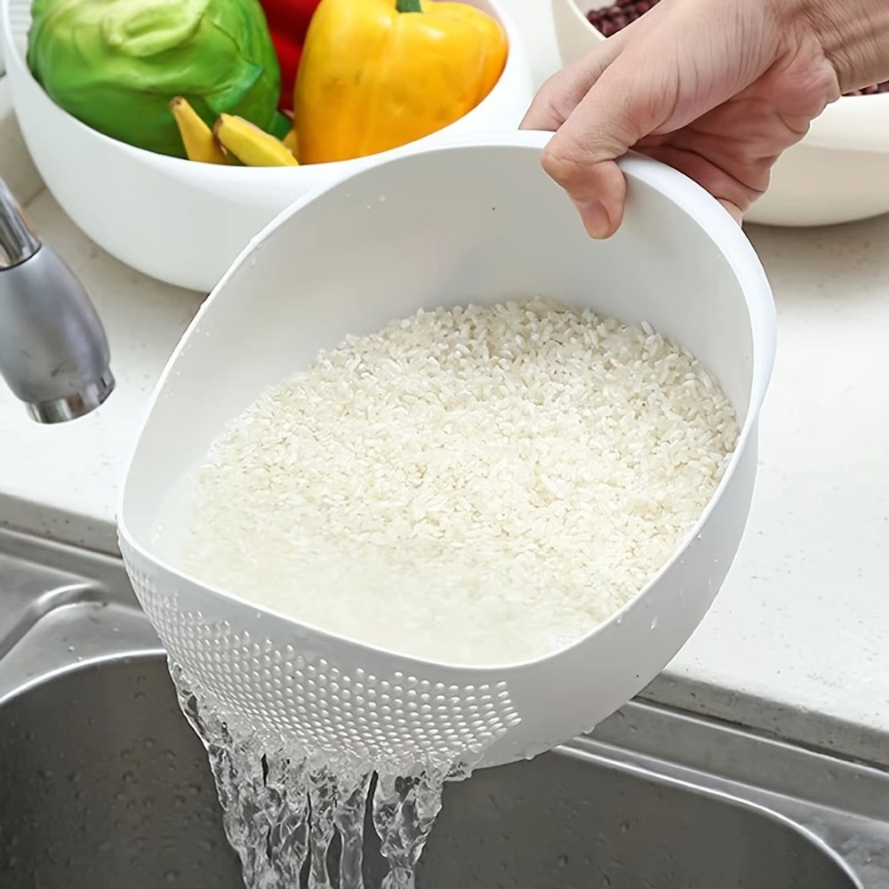 ROLLII Multi-Functional Kitchen Washing Basket Basin - Drain Water, Wash Rice...