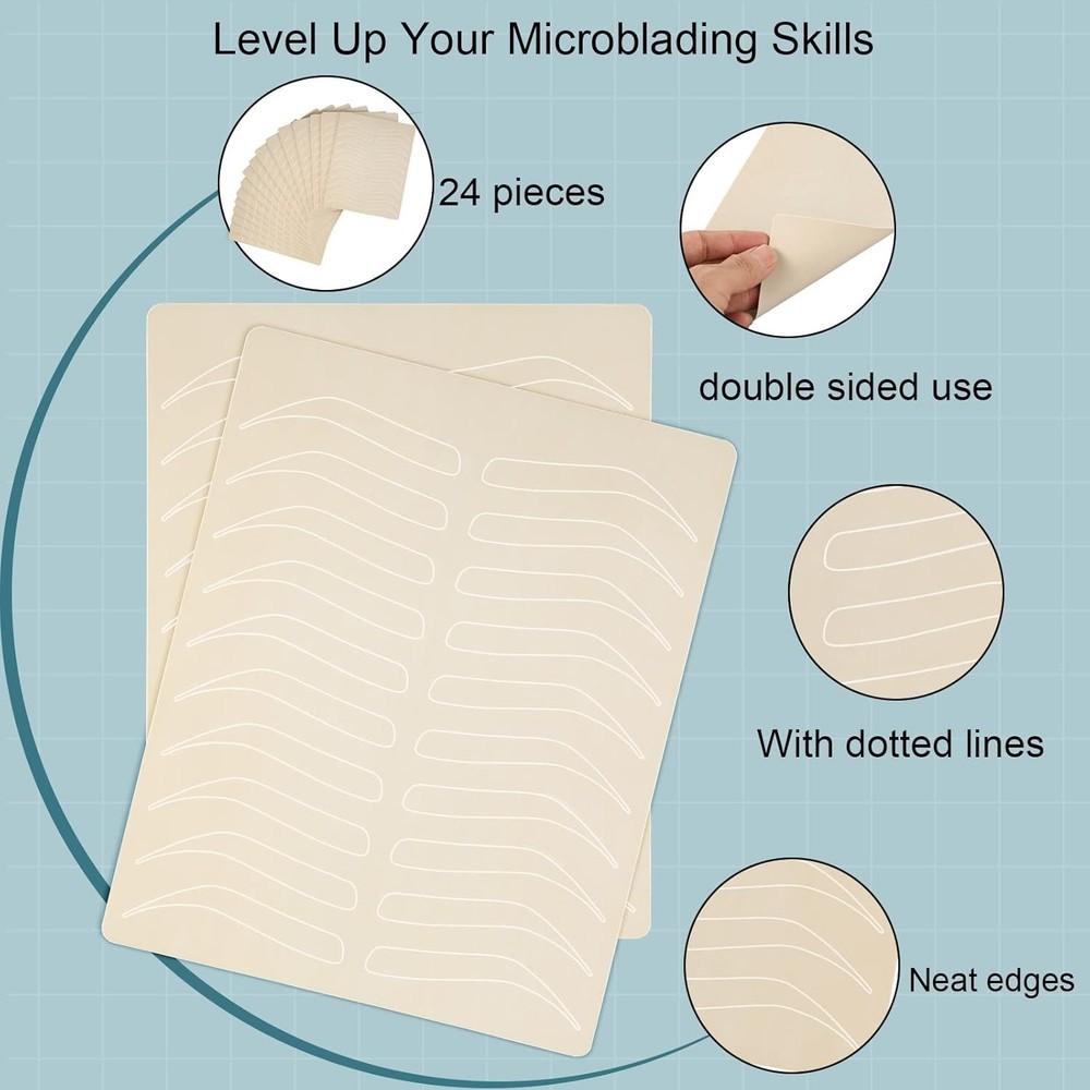 Reusable Microblading Practice Skin Sheet for Eyebrow Tattoo and Microblading