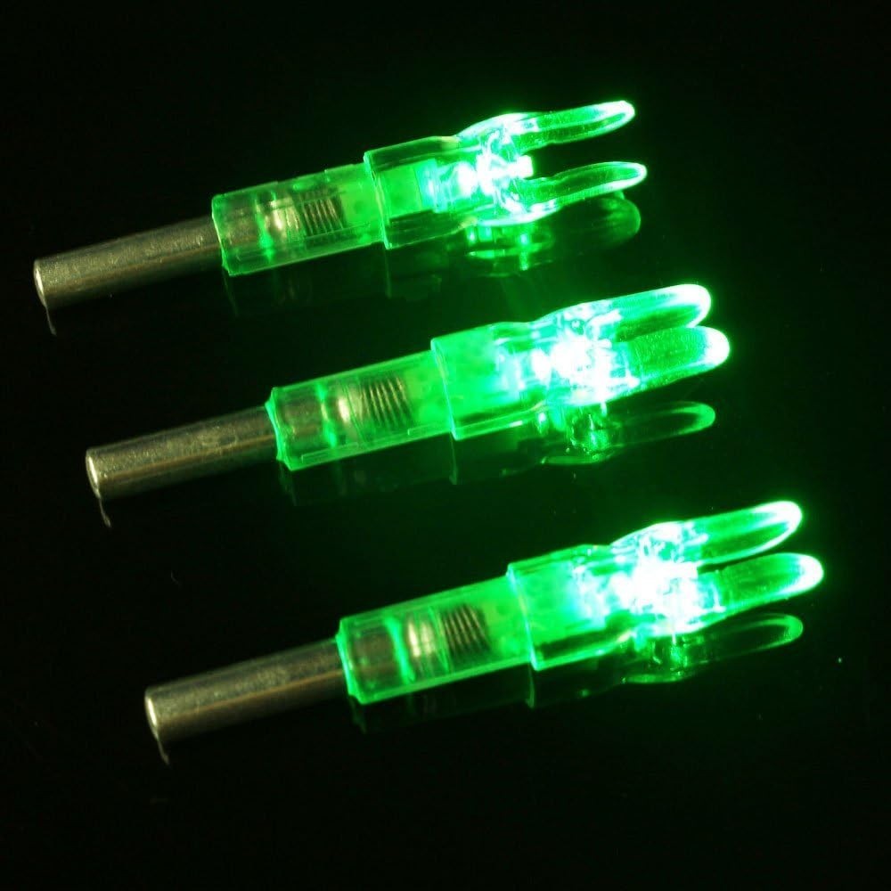 Ultimate 6PCS Lighted Nocks for Compound Bows - Long Life & High Visibility