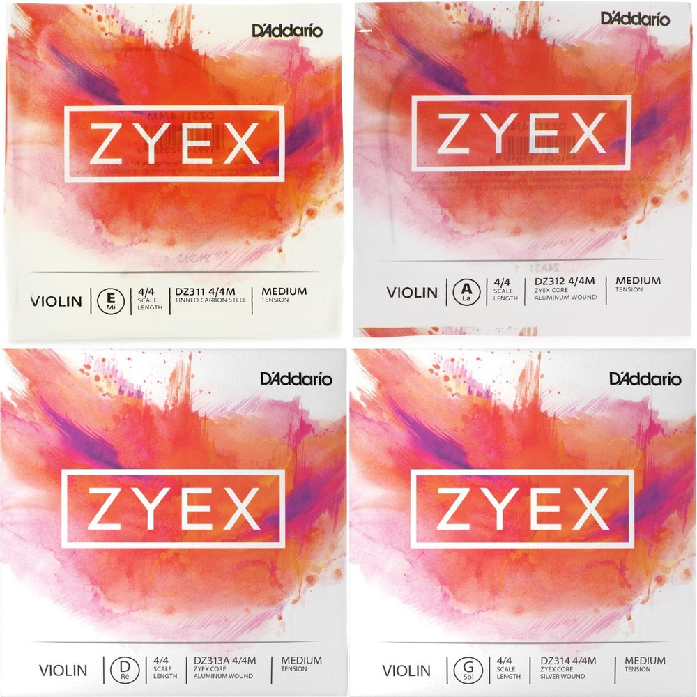 D'Addario Zyex Violin String Set - 4/4 Size