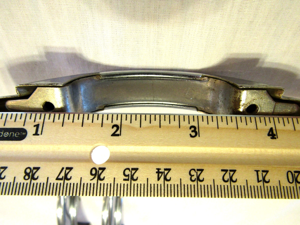 3 Vintage Chrome Drawer Pulls Stepped Sides Pointed Ends Cabinet Handle Amerock
