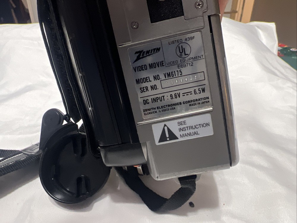 Zenith VM6175 Camcorder Bundle Charger Case Instructions