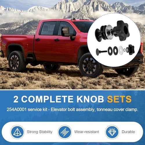 254A0001 Tonneau Cover Clamp Service Kit, Elevator Bolt Assembly, Replacement