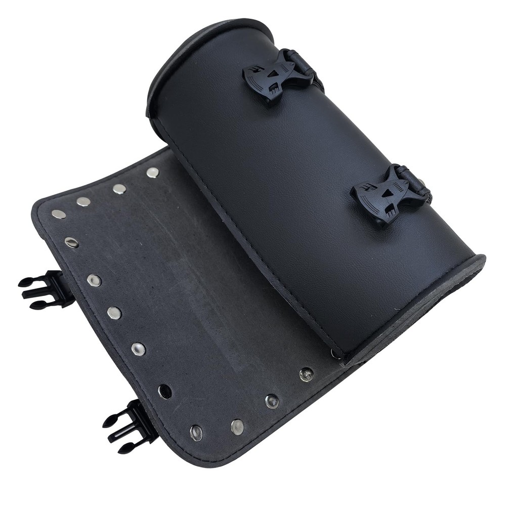 Motorcycle Fork Bag Mini PU Leather Handlebar Tool Cycling Storage Pouch