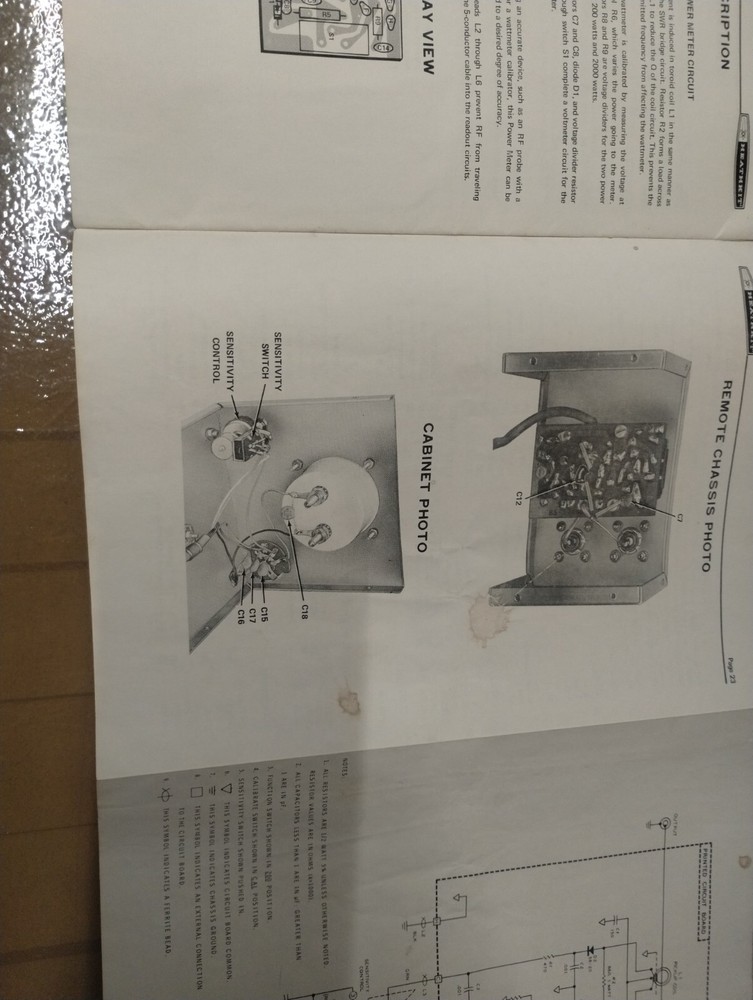 Original Heathkit HM-102 RF Power Meter Assembly Manual