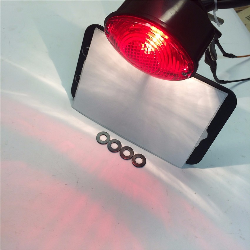 Black Horizontal Vertical Side Mount License Plate Bracket Taillight For Harley