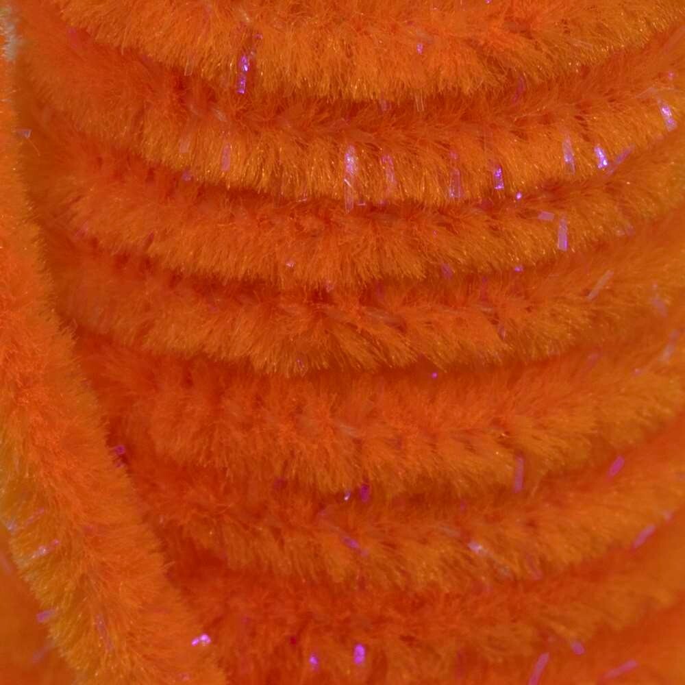 Sparkle Worm Chenille - Fl. Orange - Fly Tying Materials
