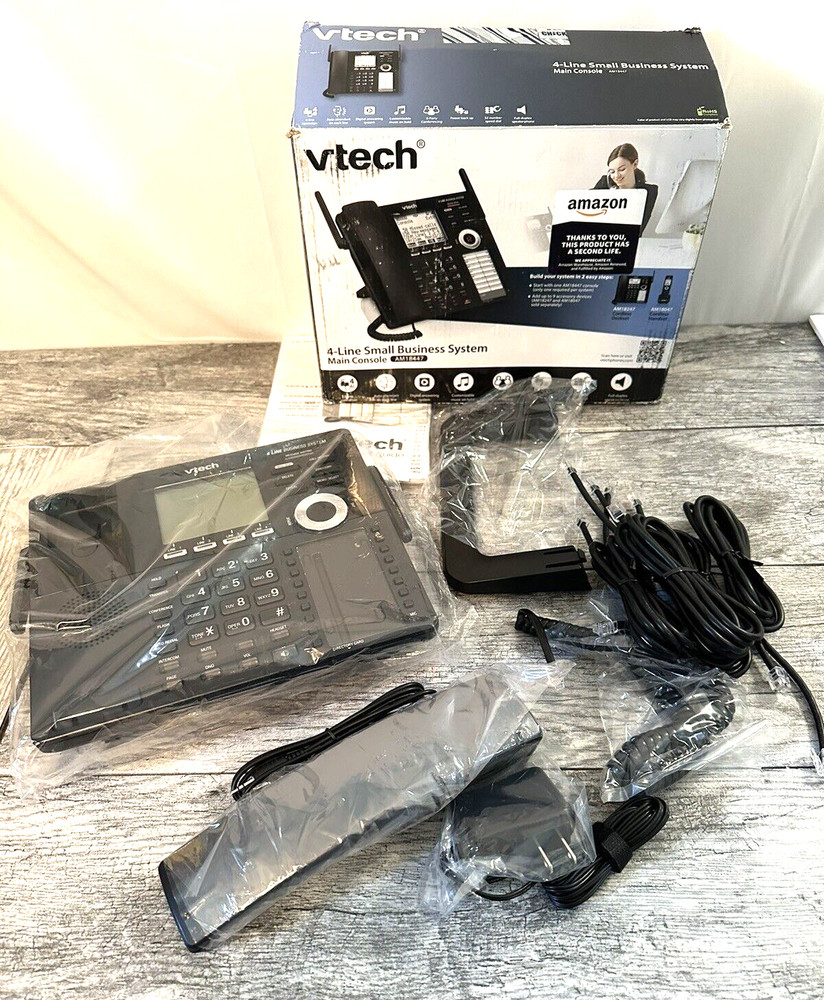 VTech AM18447 Main Console 4-Line Expandable Small Business Phone NEW