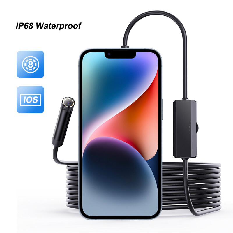 1/2/3/5M Endoscope Android iPhone Type-C Borescope Waterproof Inspection Camera