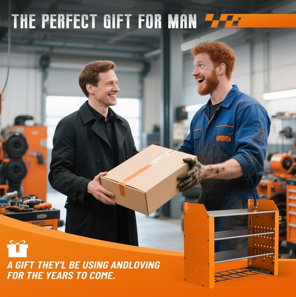 4 Tier Garage Tool Organizer, Drill Holder Wall Mount,Power Tool Storage,Heavy D