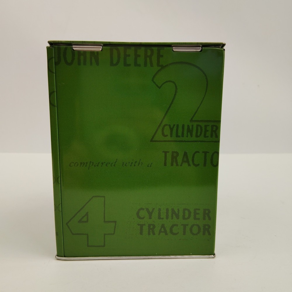 John Deere General Purpose Farm Tractor Metal Hinged Tin Box