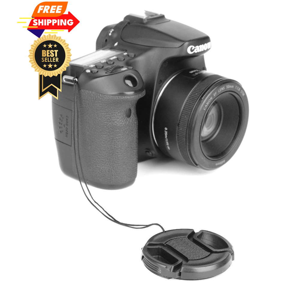 ChromLives 58mm Lens Cap with Leash Hole Bundle 58MM