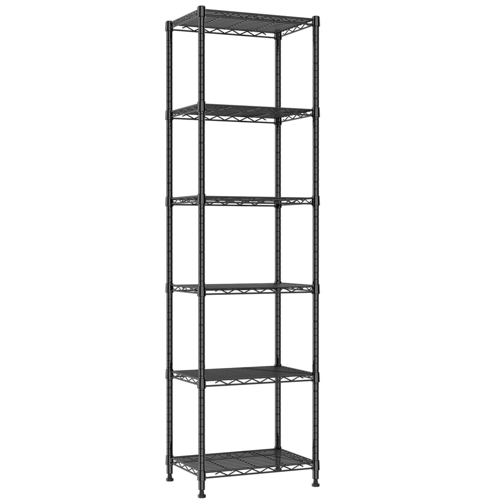 6 Wire Shelving Steel Storage Rack Adjustable Unit Shelves for Laundry Bathro...