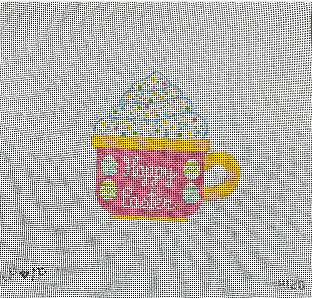 HAPPY EASTER CUP  Handpainted Needlepoint Canvas by JP