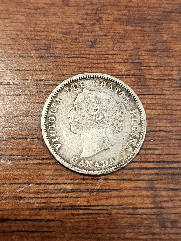 1882H Canada 5 Cents Silver Coin