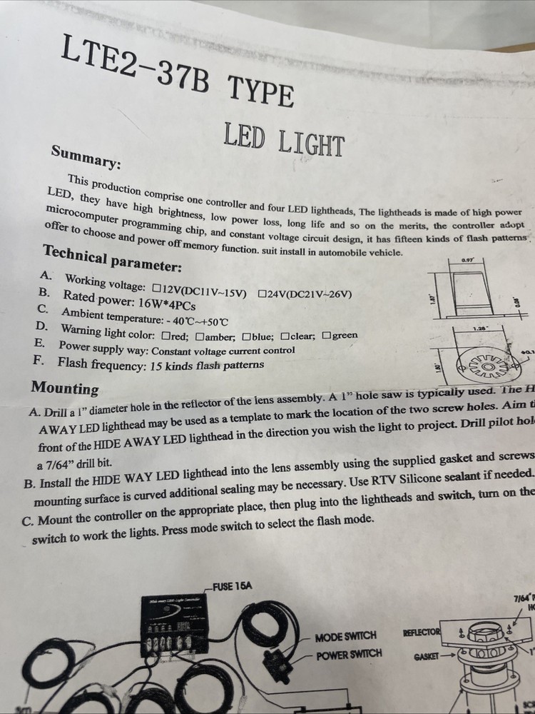 speedtech lights LTE-37B/LED